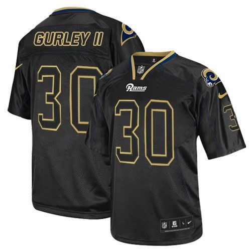 Nike Rams #30 Todd Gurley II Lights Out Black Men's Stitched NFL Elite Jersey